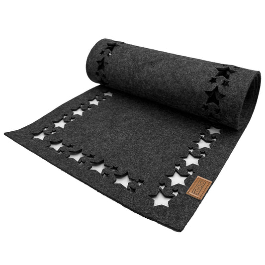 Filz Tischläufer mit Wintermotiv (Sterne)