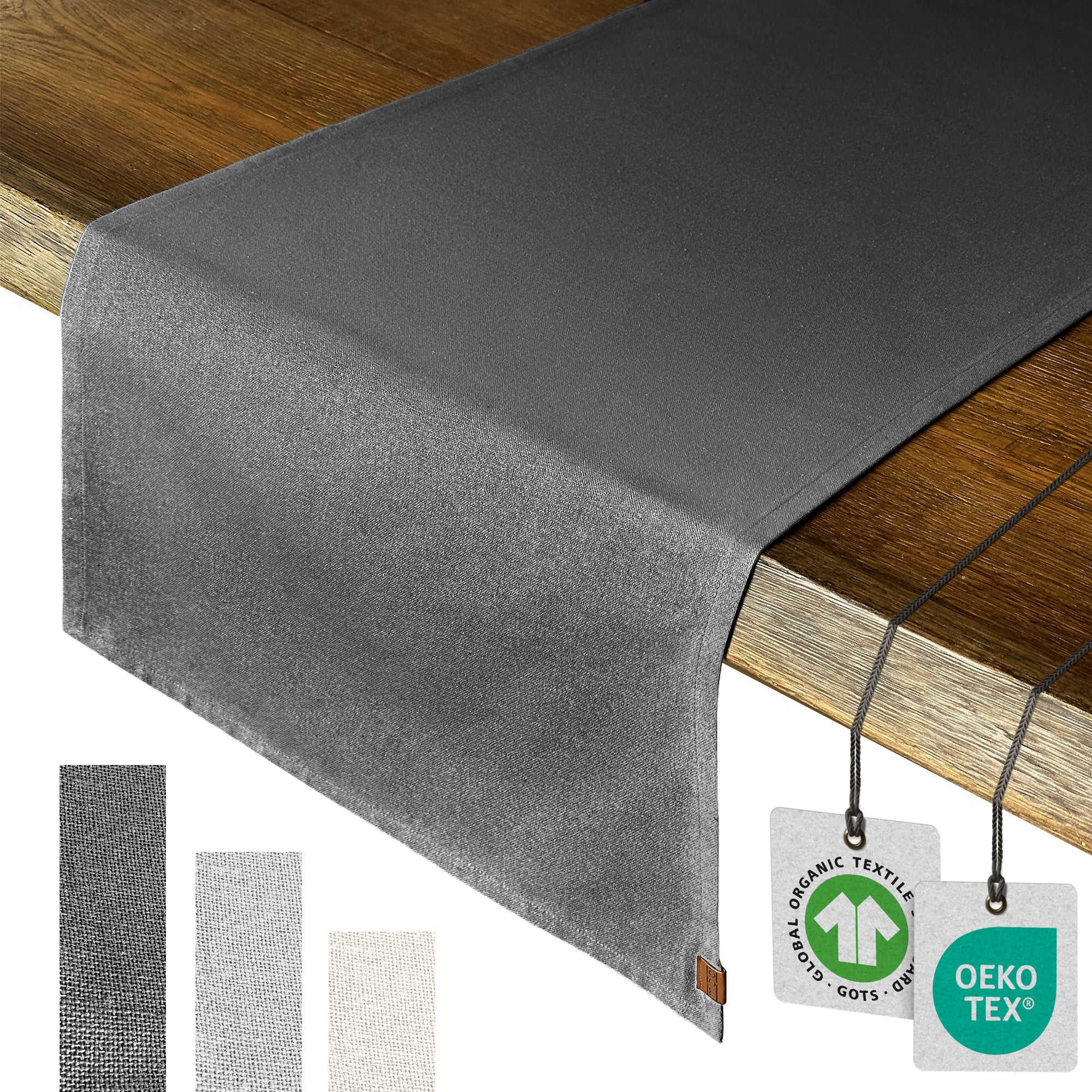 Tischläufer aus 100% Bio-Baumwolle - 40 x 150 cm – MIQIO® Design | Tischläufer