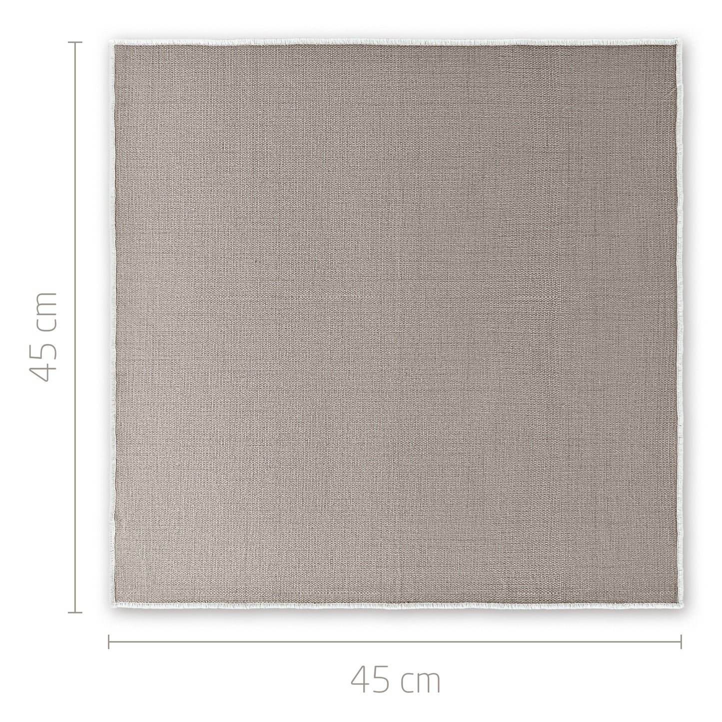 Stoffservietten aus 100% Bio-Baumwolle mit edler Ziernaht - 6er Set - 45 x 45 cm