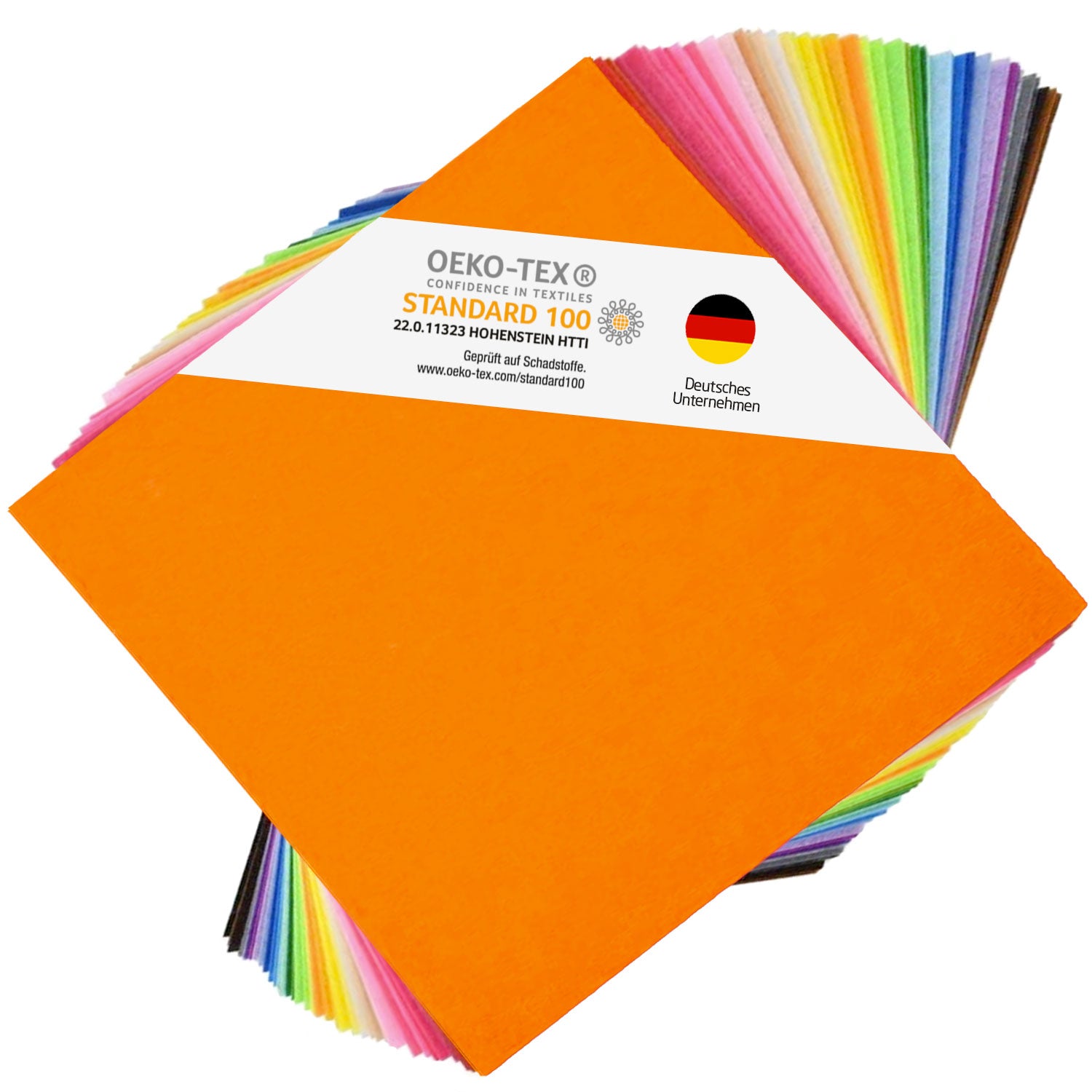 Bastelfilz - Nachhaltig | XL Bastelset 30x30 cm. 80 Blätter. 40 Farben