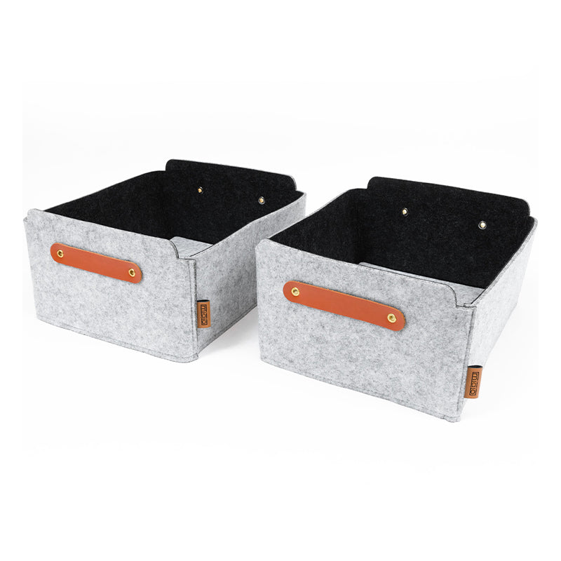 Filzbox zur Aufbewahrung. Grau & Flach (31x25x15 cm)