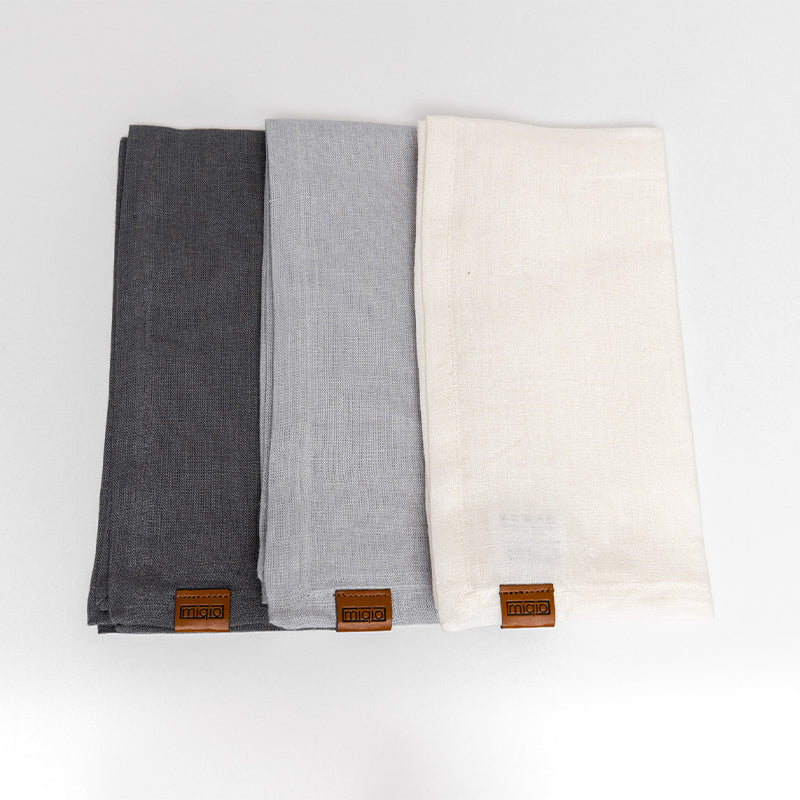 Premium Stoffservietten aus 100% Leinen - 6er Set - 45 x 45 cm