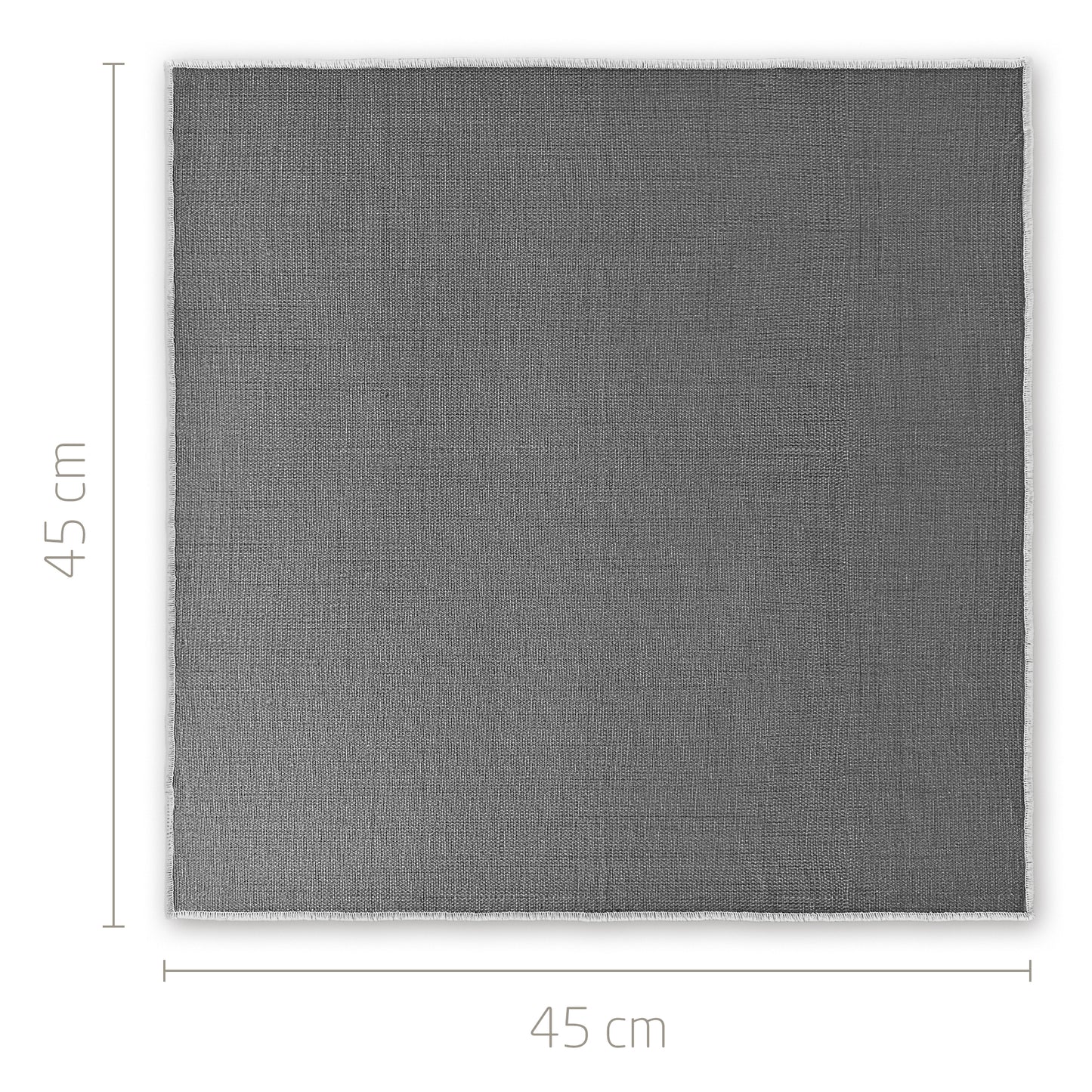 Stoffservietten aus 100% Bio-Baumwolle mit edler Ziernaht - 6er Set - 45 x 45 cm