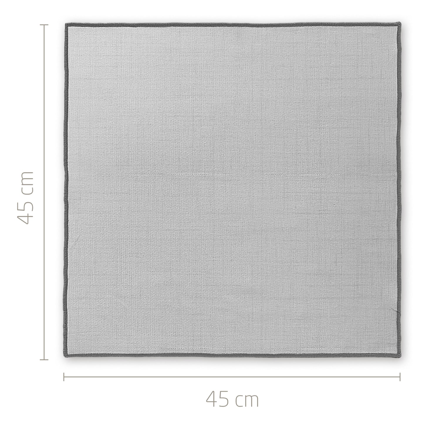 Stoffservietten aus 100% Bio-Baumwolle mit edler Ziernaht - 6er Set - 45 x 45 cm