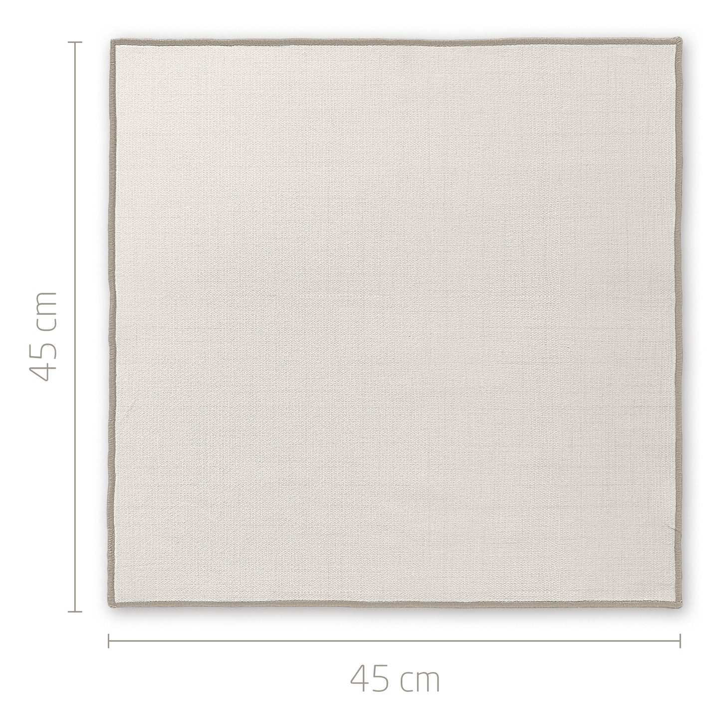 Stoffservietten aus 100% Bio-Baumwolle mit edler Ziernaht - 6er Set - 45 x 45 cm