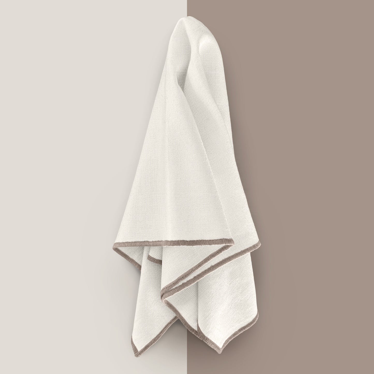Stoffservietten aus 100% Bio-Baumwolle mit edler Ziernaht - 6er Set - 45 x 45 cm