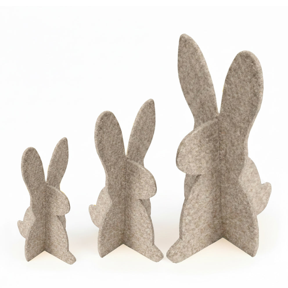 Filz Osterhasen – 3er-Set für stilvolle Osterdeko und Tischdeko