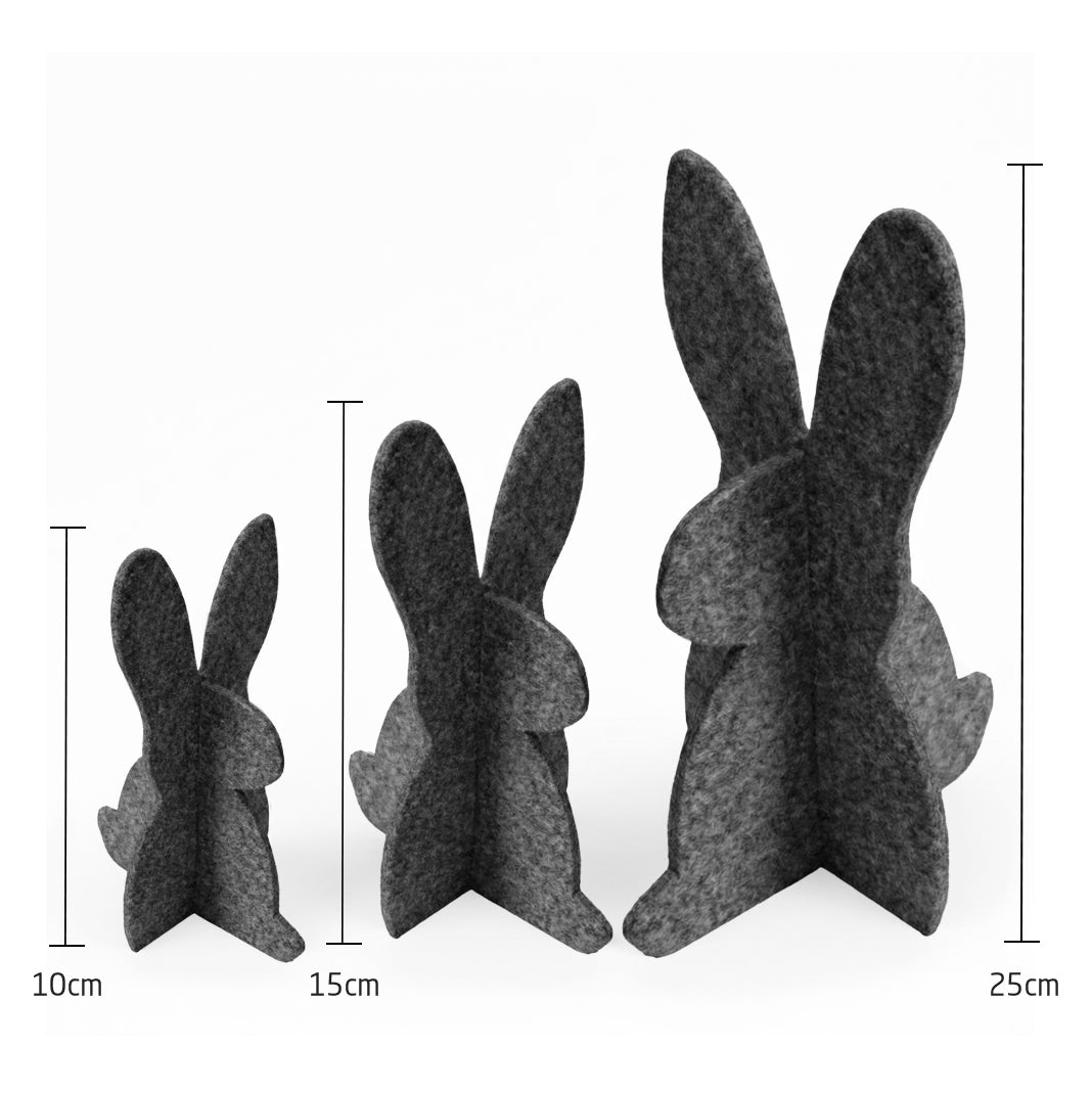 Filz Osterhasen – 3er-Set für stilvolle Osterdeko und Tischdeko