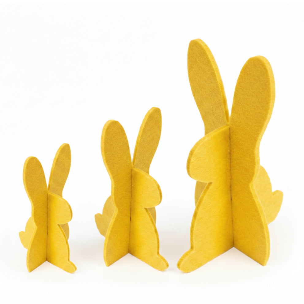 Filz Osterhasen – 3er-Set für stilvolle Osterdeko und Tischdeko