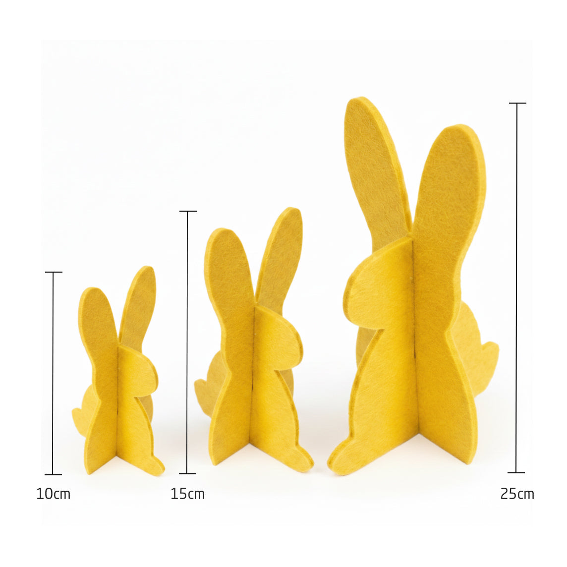 Filz Osterhasen – 3er-Set für stilvolle Osterdeko und Tischdeko