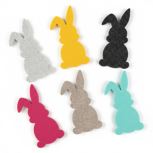 Filz Osterhasen – 6er-Set Streudeko für Ostertisch und Osternest