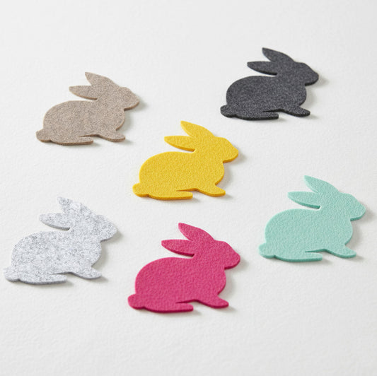 Filz Osterhasen - 6er-Set zum Basteln, Dekorieren und Verschenken