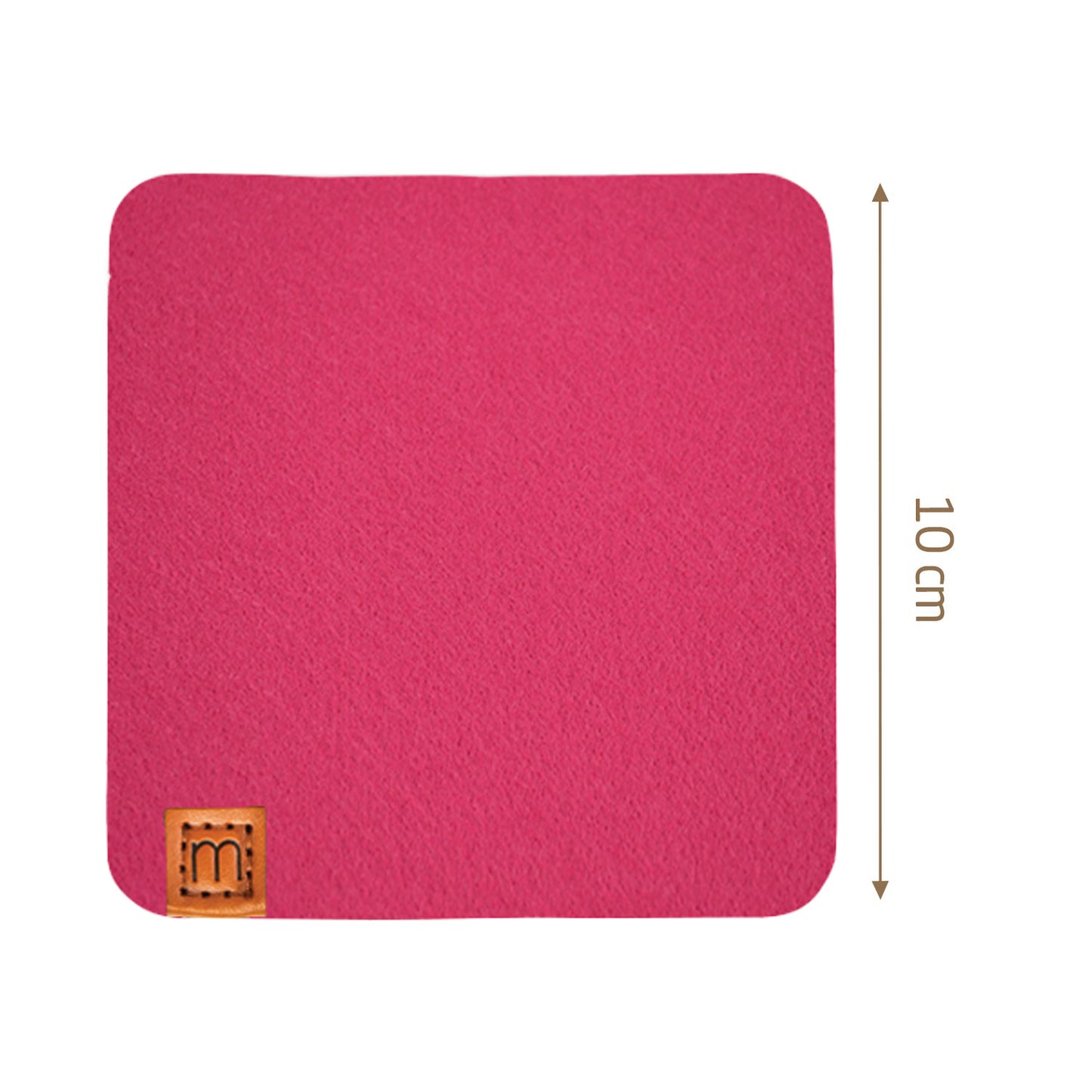 Glasuntersetzer Eckig aus Filz 10er-Set (10 x 10 cm) (Neue Farben)