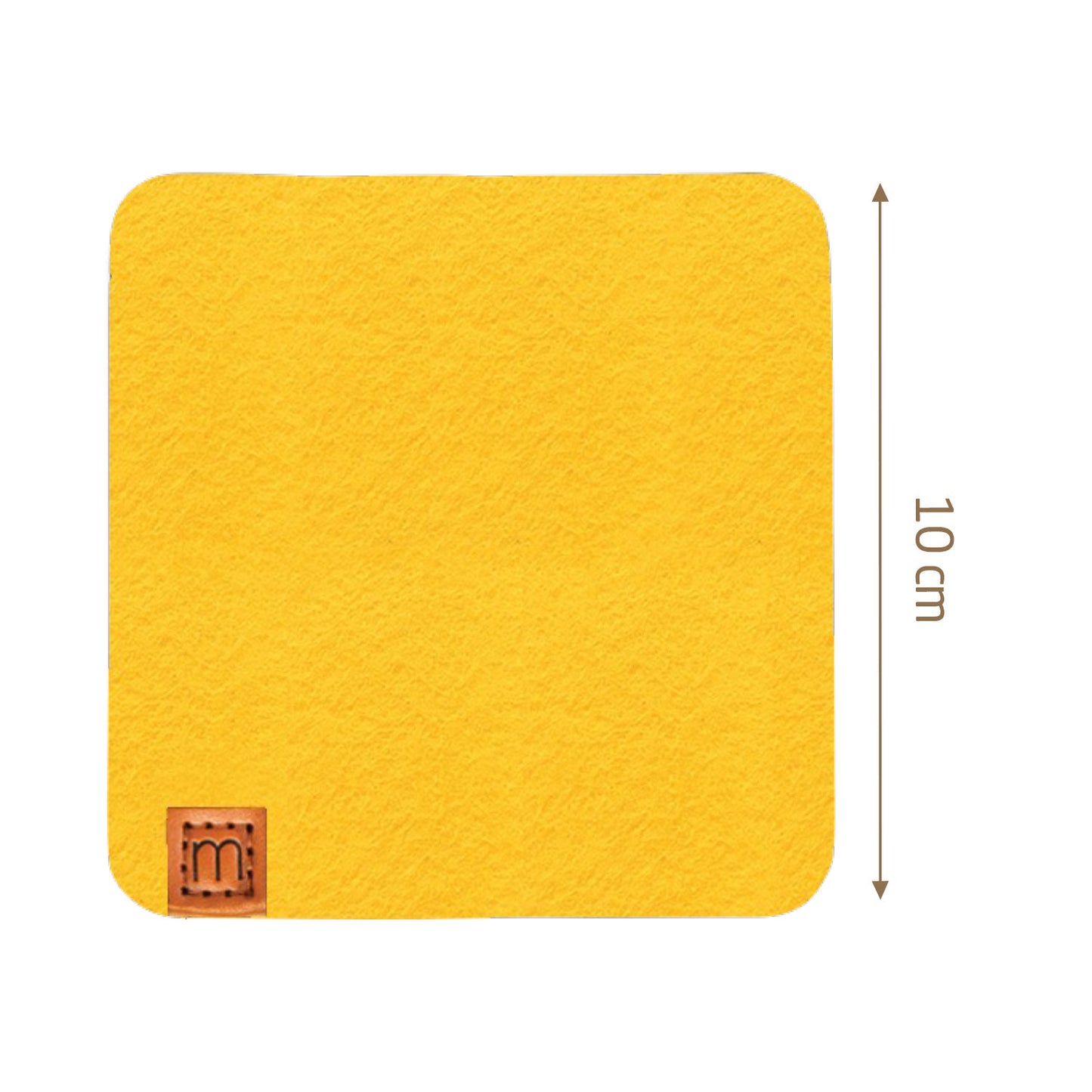 Glasuntersetzer Eckig aus Filz 10er-Set (10 x 10 cm) (Neue Farben)