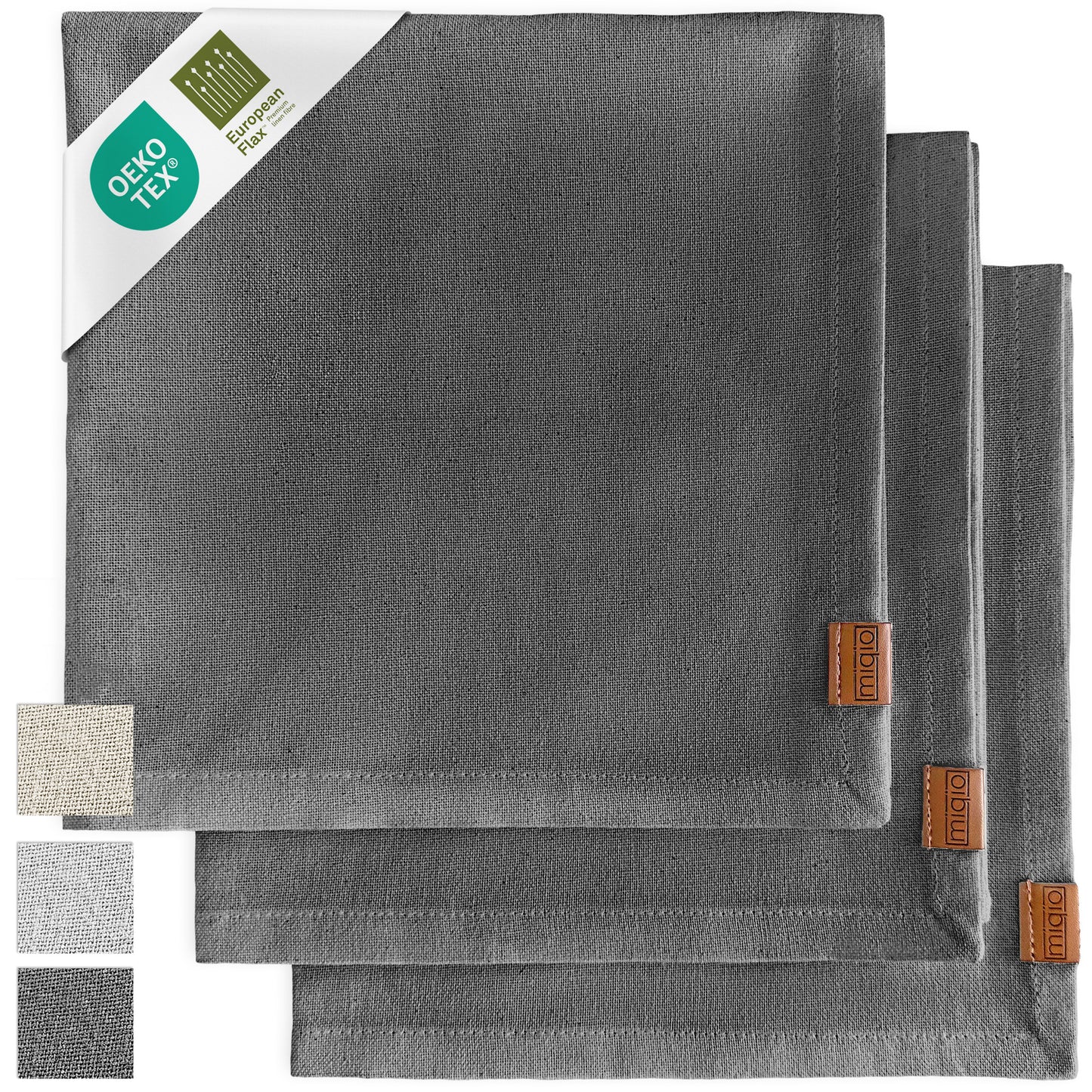 Geschirrtücher aus Halbleinen - 3er Set - 70 x 45 cm
