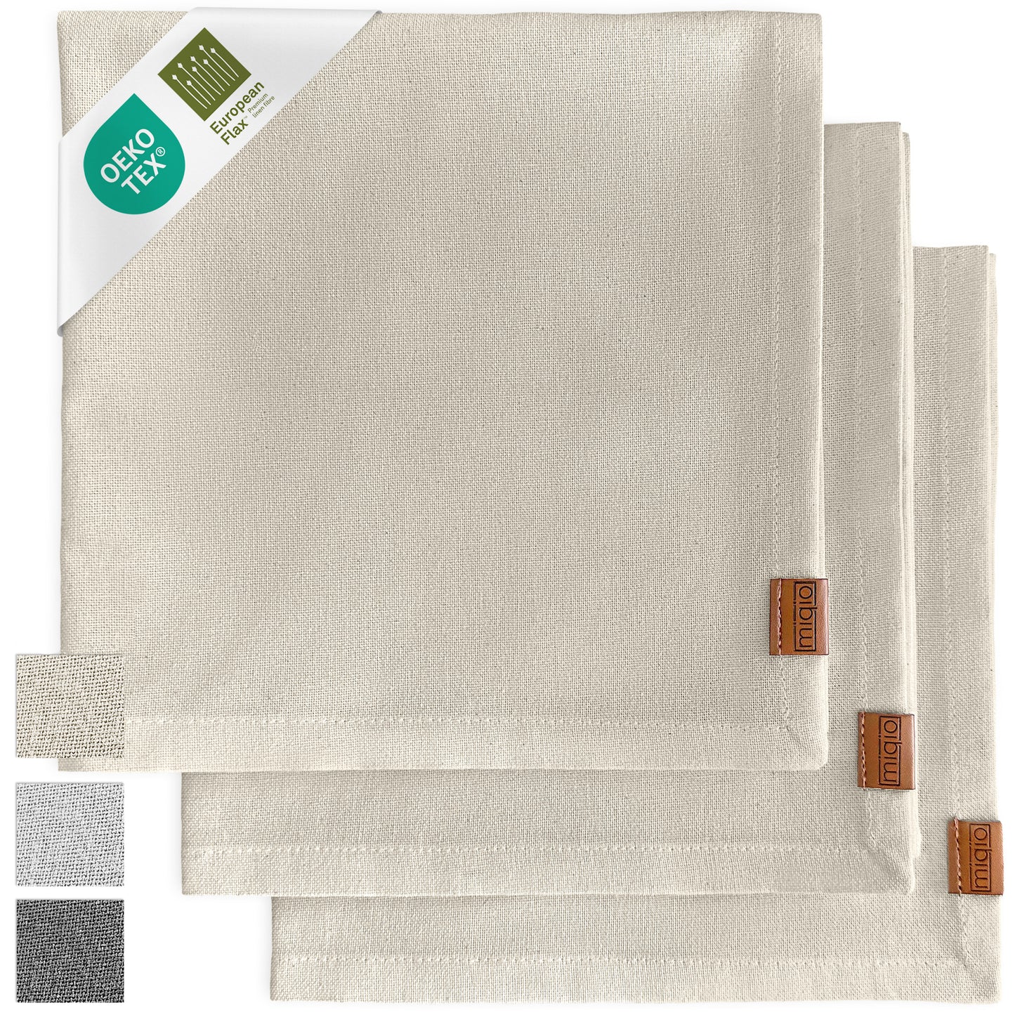 Geschirrtücher aus Halbleinen - 3er Set - 70 x 45 cm