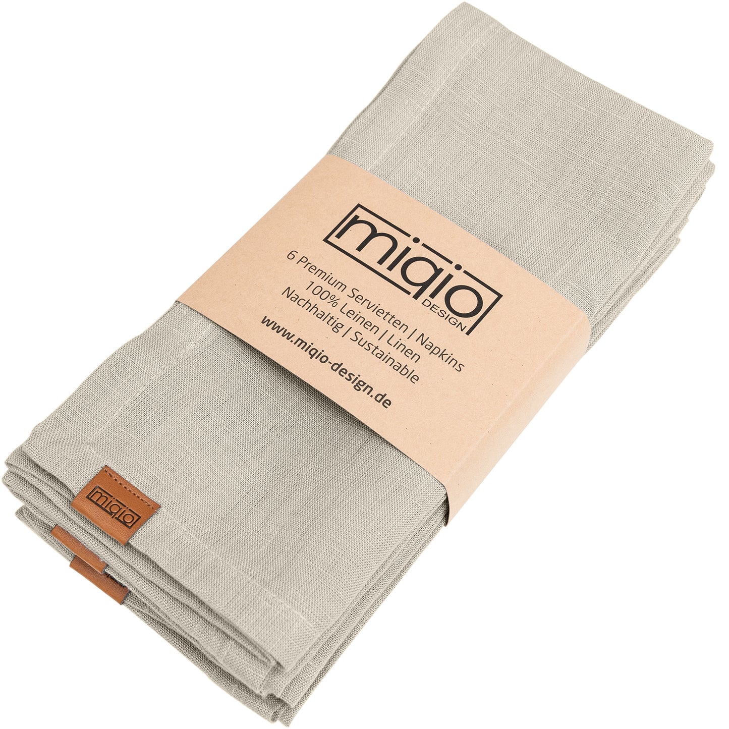 Premium Stoffservietten aus 100% Leinen - 6er Set - 45 x 45 cm