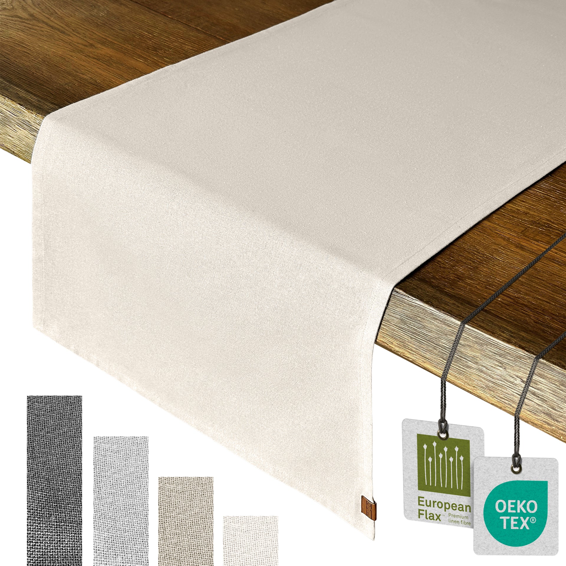 Premium Tischläufer aus 100% Leinen - 40 x 150 cm – MIQIO® Design