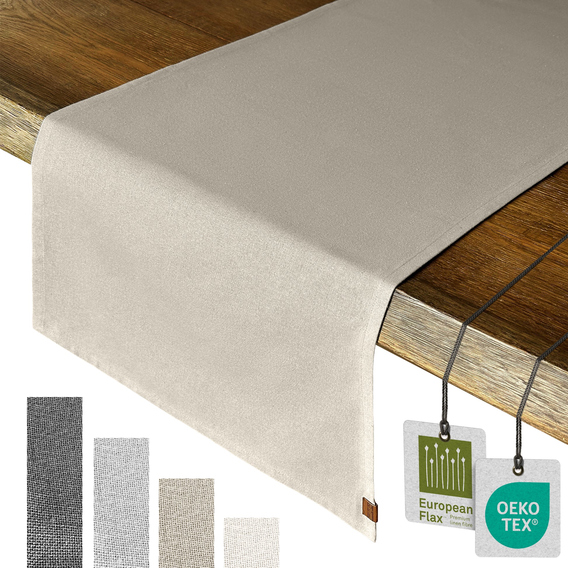 Premium Tischläufer aus 100% Leinen - 40 x 150 cm – MIQIO® Design