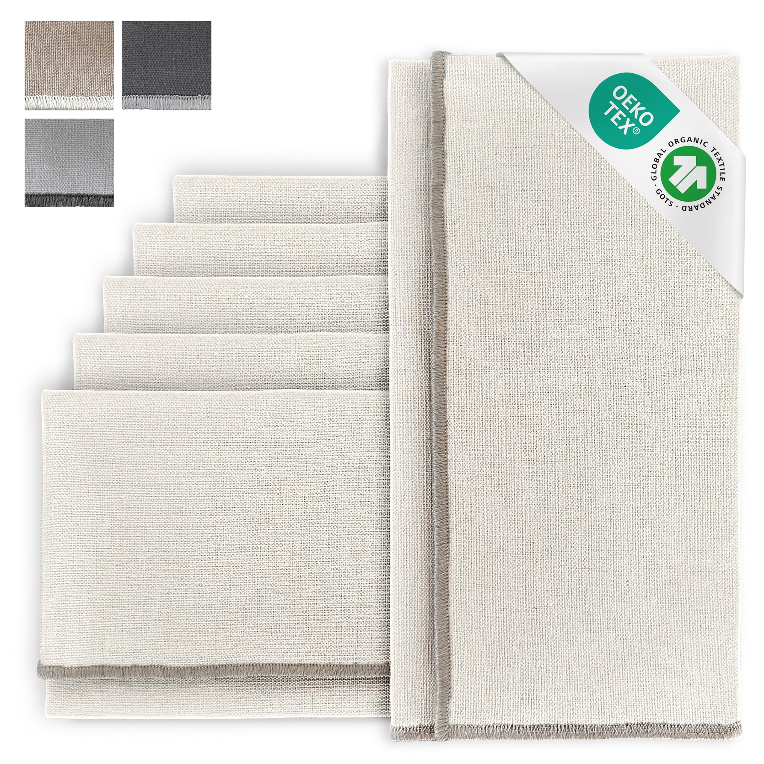 Set 6 Tovagliette Americane In Feltro MIQIO® Con Tasche Portaposate E 6 Sottobicchieri - Stile Scandi, Lavabili, Etichetta In Pelle