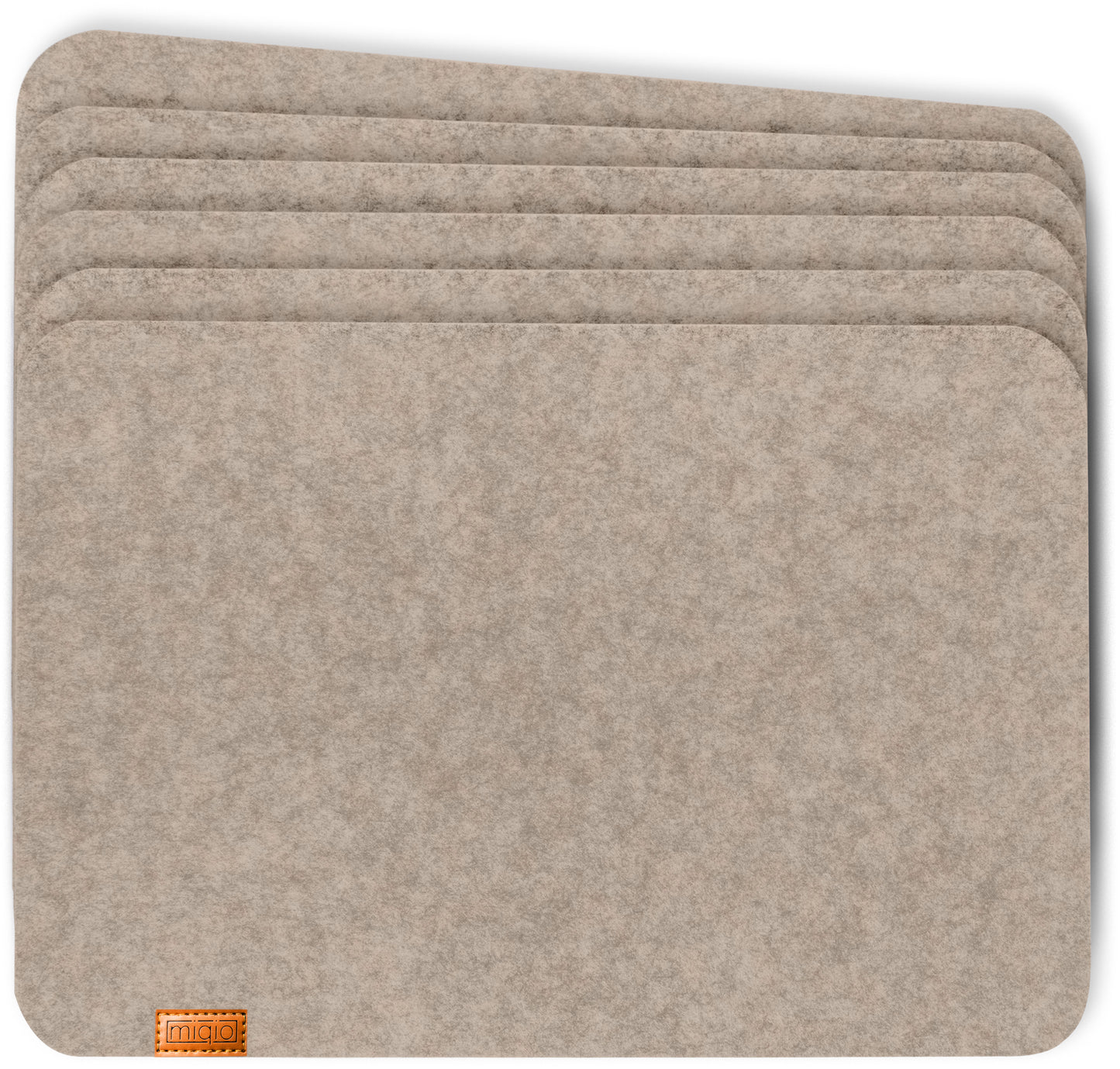 Filz-Tischset, Grau/Anthrazit. 44x30cm. Im Set: 4-6 Pers.