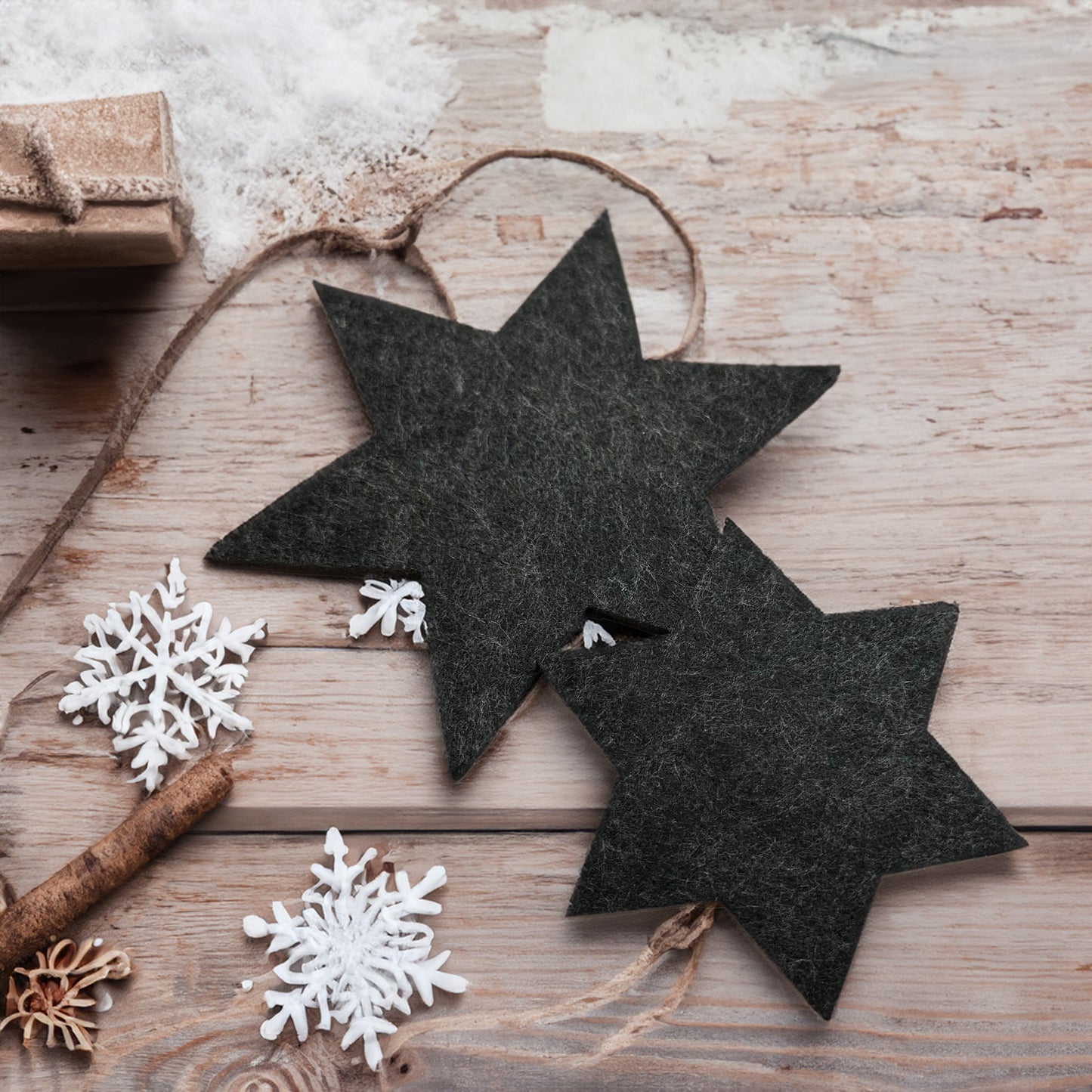 Filz Sterne 3er-Set – Weihnachtsdeko & Untersetzer