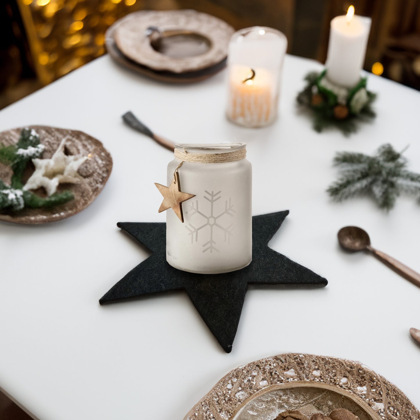 Filz Sterne 3er-Set – Weihnachtsdeko & Untersetzer