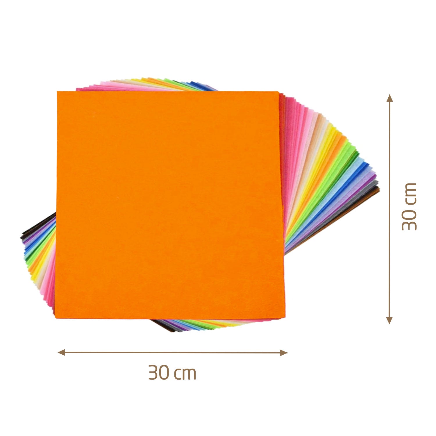 Bastelfilz - Nachhaltig | XL Bastelset 30x30 cm. 80 Blätter. 40 Farben
