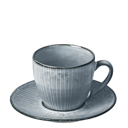 Tasse mit Untertasse "Nordic Sea" ø14 x H 8,8cm (150 ml)