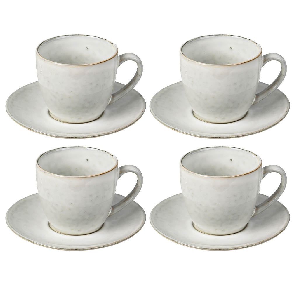 Tasse mit Untertasse "Nordic Sand" ø14 x H8,8 cm (150 ml)