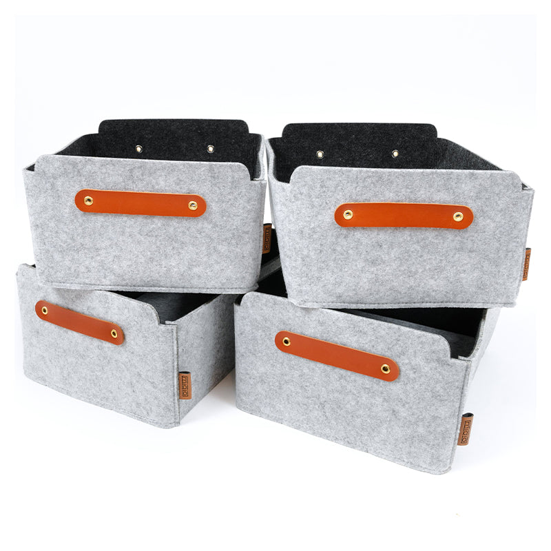 Filzbox zur Aufbewahrung. Grau & Flach 